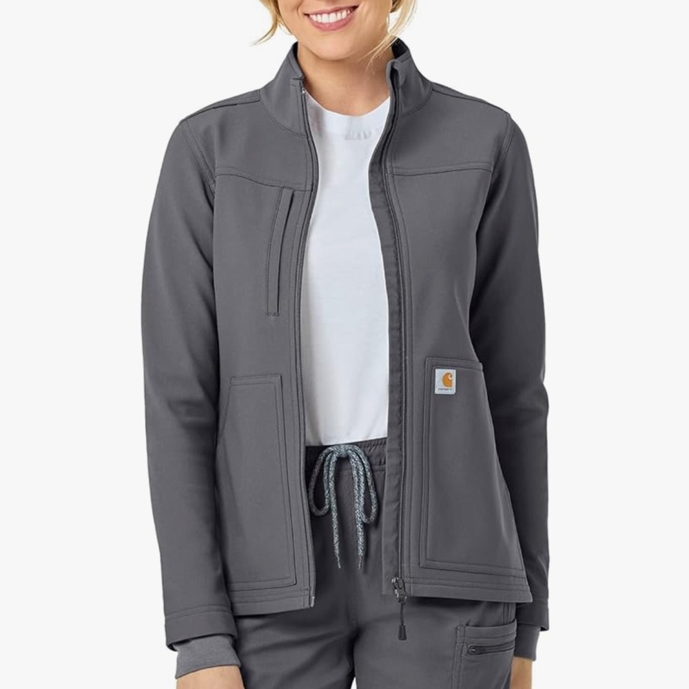 Women’s Pewter Carhartt Scrub Jacket